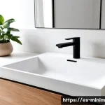 Home 22 미니멀한 욕실 만들기 필수 요소와 팁 - **Prompt 1: Serene Minimalist Bathroom with Abundant Natural Light**
A bright, minimalist bathro...